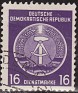 Germany 1954 Coat Of Arms 16 DM Violet Scott  O7